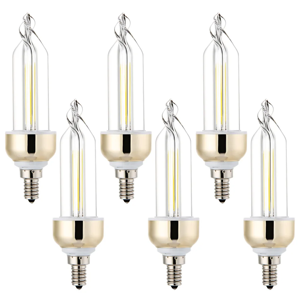 6pcs/set Modern Lighting Fixtures Living Room Candle Light Bulb Chandelier Decorative Led Lamps Energy Glass | Освещение