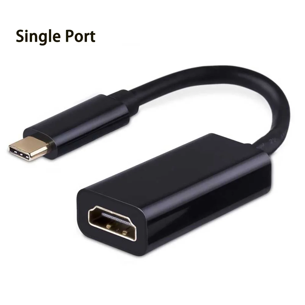 As the show Usb type C к HDMI адаптер usb-хаб C Tpye-C к HDMI Micro USB 3,0 4 USB порт концентратор разветвитель адаптер концентратор для MacBook huawei samsung - Цвет: As the show