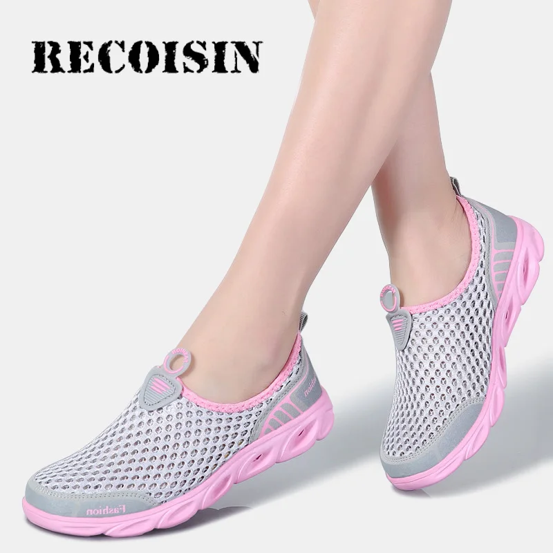 RECOISIN/2019 женские кроссовки быстросохнущая обувь для женщин легкая Уличная летняя