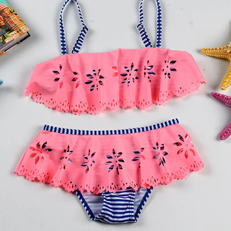 2020 купальный костюм для девочек из двух предметов детские купальники детский