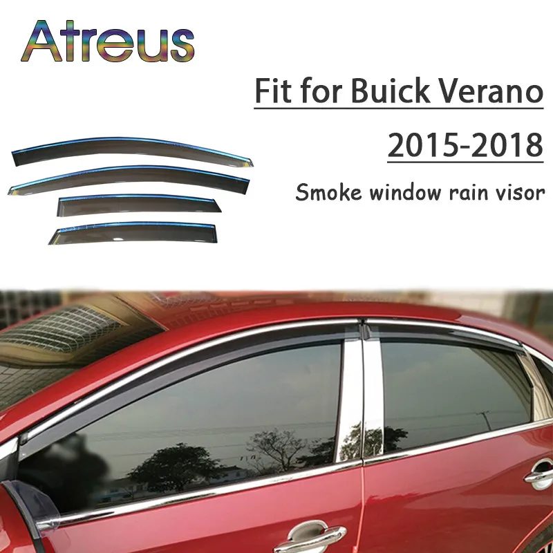 

Atreus 1 комплект ABS дождевой дым окно козырек автомобильный дефлектор для защиты от ветра для Buick Verano 2015 2016 2017 2018 аксессуары