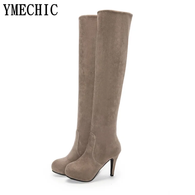YMECHIC/2018 сезон осень зима пикантные эластичные длинные облегающие сапоги выше