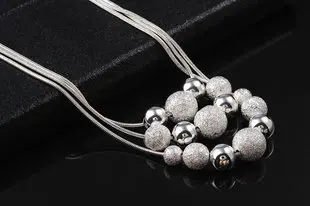 Fashion plated silver necklace wholesale silver-filled pendant necklaces jewelry GSSPP009 | Украшения и аксессуары