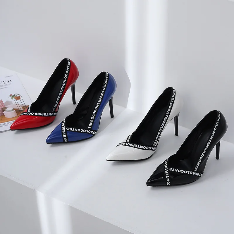 In the spring of 2019 new sexy stilettos ultra-high with pointed mouth size 43 yards 32 - shallow single woman shoes | Обувь
