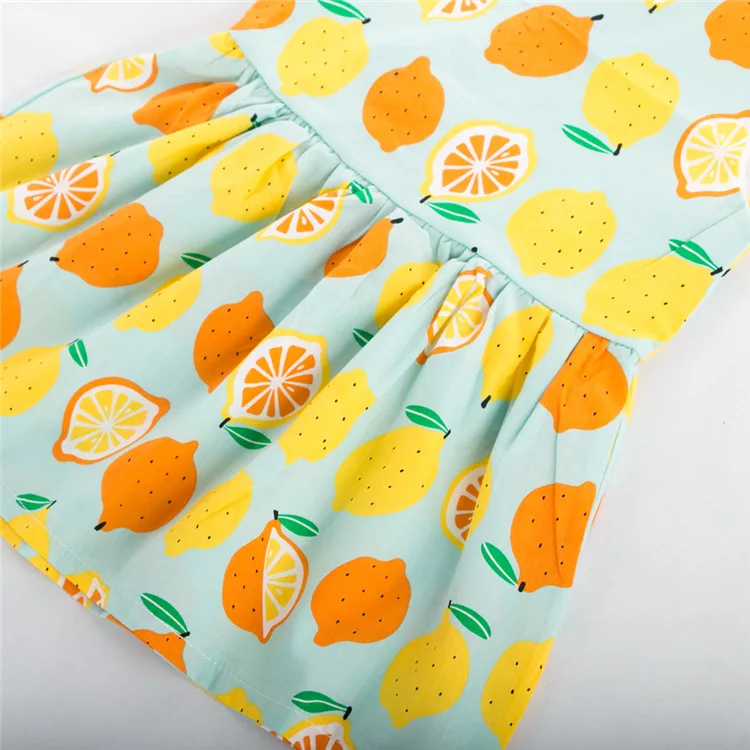 Newborn Infant Dresses Lemon Print Summer Baby Girl Dress Christening Gowns Princess Clothing | Детская одежда и обувь