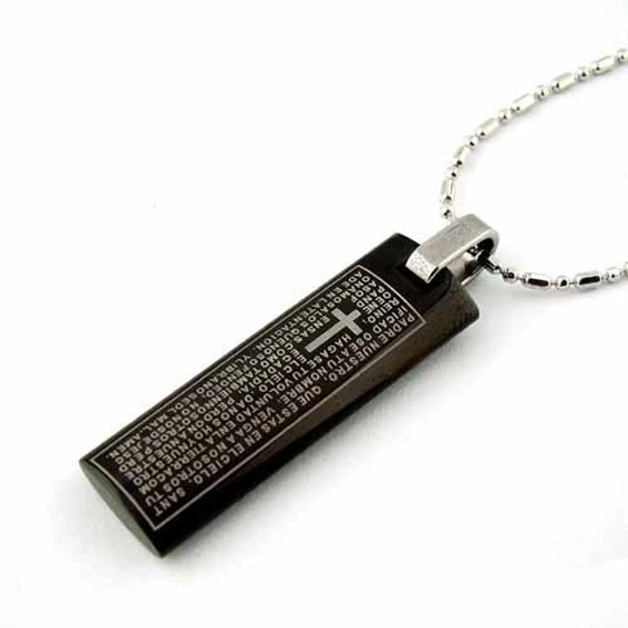 Мужское ожерелье с подвеской из титанового Креста | Украшения и аксессуары