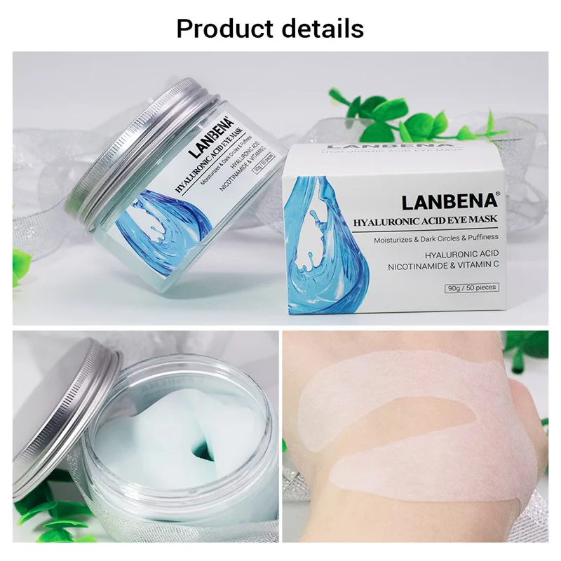 LANBENA ретинол, маска для глаз с гиалуроновой кислотой, патчи для глаз, сыворотка, уменьшает темные круги, восстанавливает линии вокруг глаз, питает и укрепляет кожу