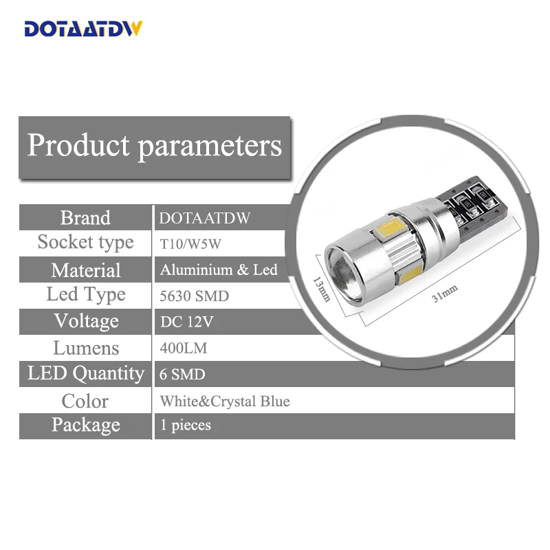 DOTAATDW 1x сверхъярсветильник рь для номерного знака T10 5630SMD без ошибок Opel Adam Corsa C Combo D