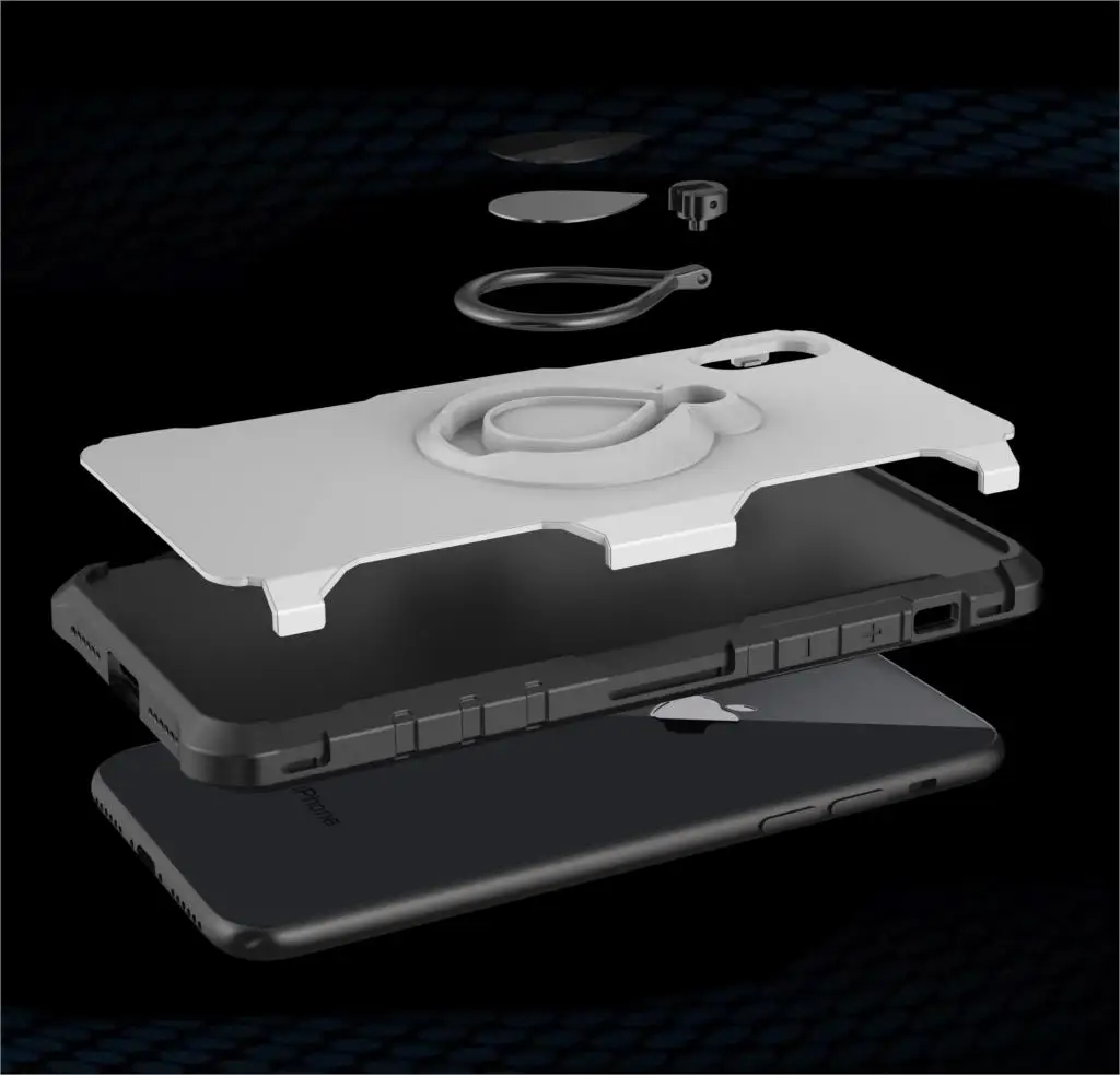 Rotate Ring Case For iPhone X Cover A1865 Funda Phone A1902 Coque iPhoneA1901 Mobile Shell |