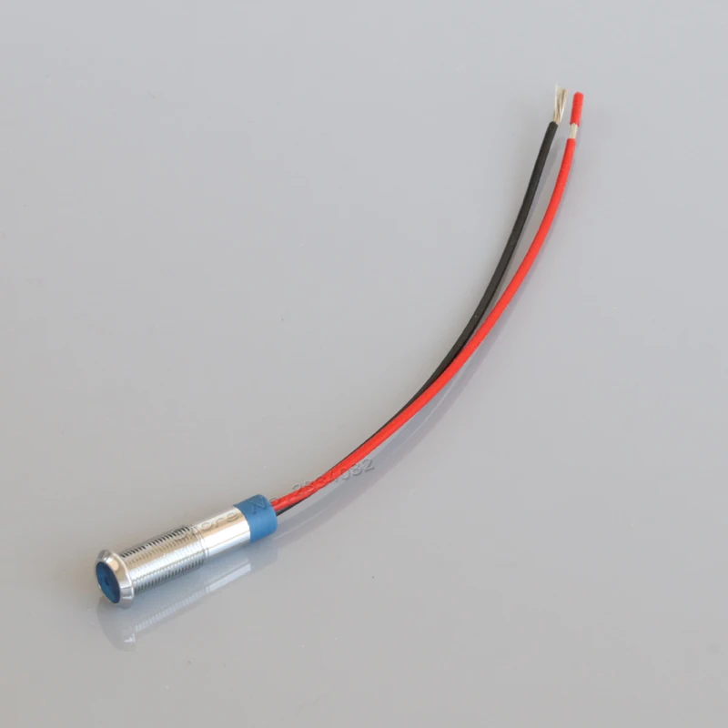 Светодиодная сигнальная лампа металлический 6 мм 12 В 24 220 красный желтый зеленый