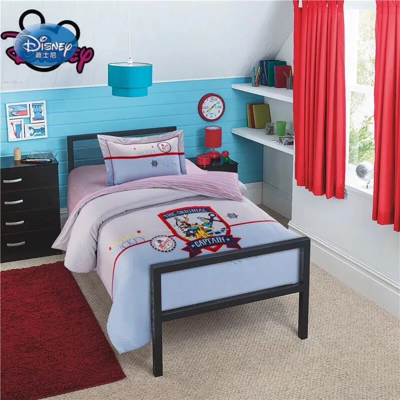 

Disney Light Blue Summer 100% Cotton Bedding Set Comforter Cover Flatsheet Pillowshams for Boys Bedlinen Home Decor