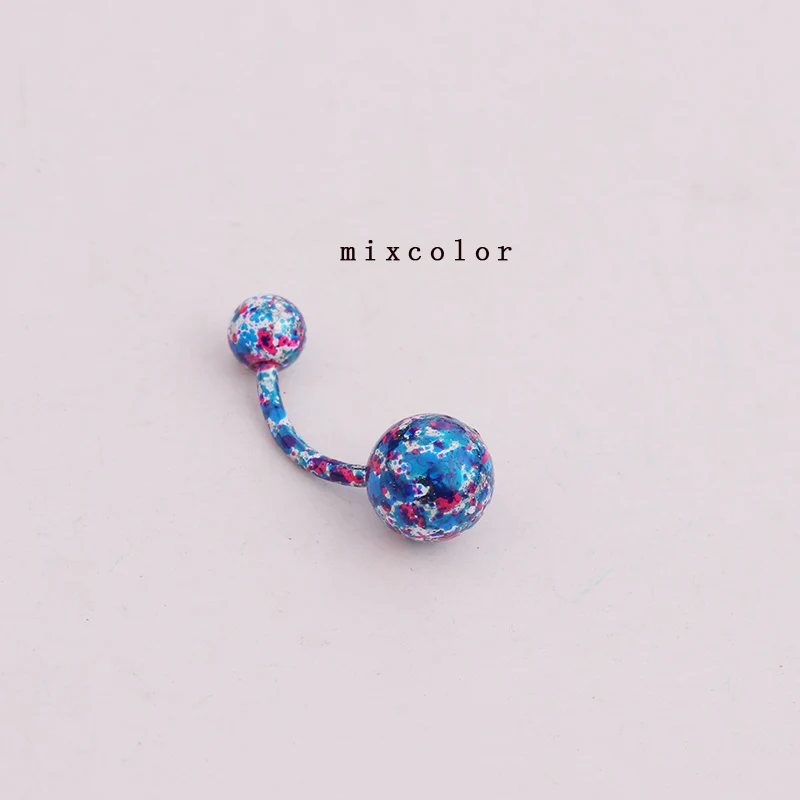 circle mixcolor Sellsets, 1 шт., сердце и круг, форма, нержавеющая сталь, покрытие, пирсинг, ювелирные изделия, новая мода, пирсинг-серьги для пупка, кольца на кнопках - Окраска металла: circle mixcolor