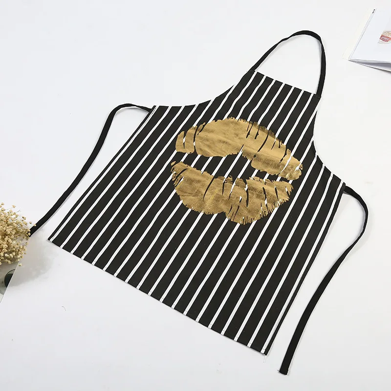 1 шт. хлопковый фартук для взрослых с узором Bronzing love, нагрудники для дома, для приготовления пищи, выпечки, кофейни, фартуки для уборки, кухонные аксессуары 46137 - Цвет: U