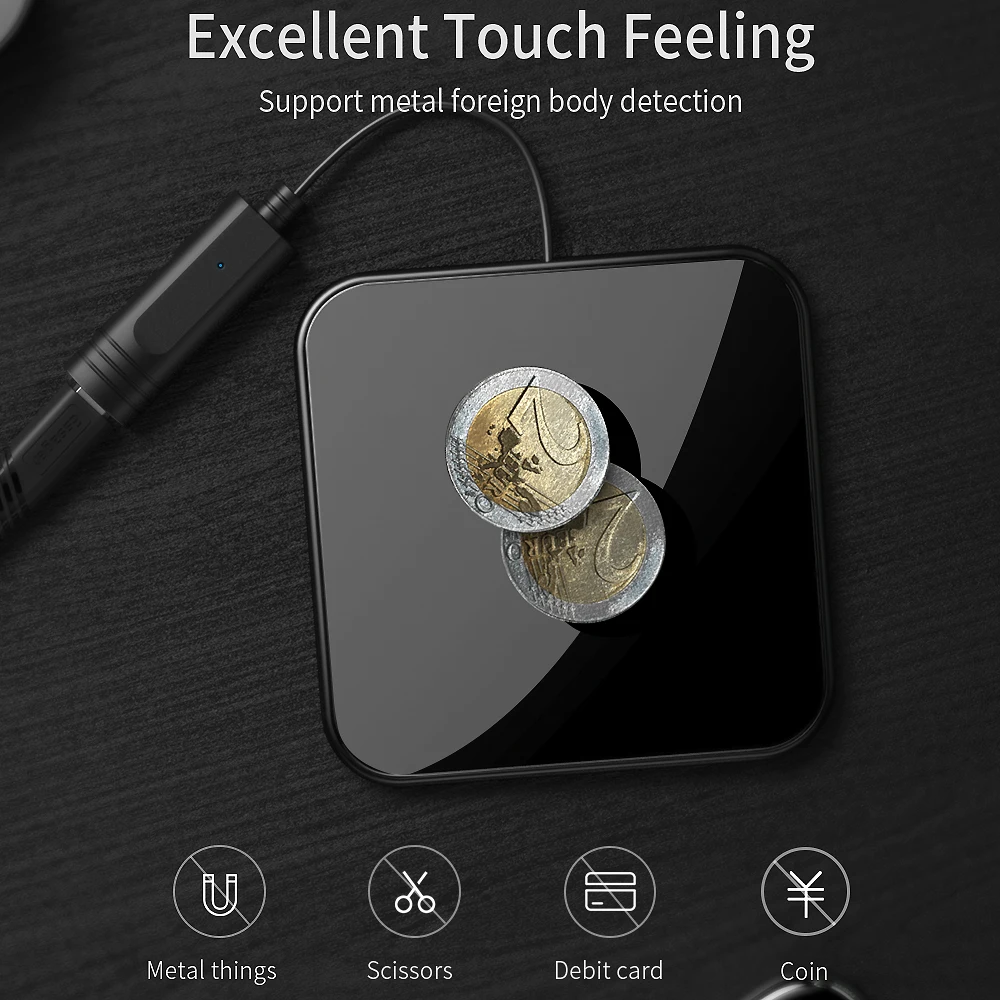 Essager 10 Вт Qi Беспроводное зарядное устройство для iPhone 11 Pro Xs Max X 8 Plus samsung S10 S9 Xiaomi huawei стекло быстрая Беспроводная зарядная площадка