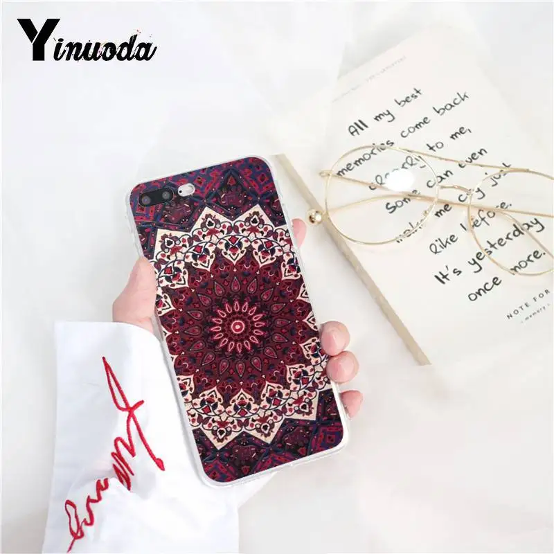 Чехол Yinuoda для телефона с рисунком мандалы и цветов iPhone 8 7 6 6S Plus X XS MAX 5 5S SE XR 10 11 11pro