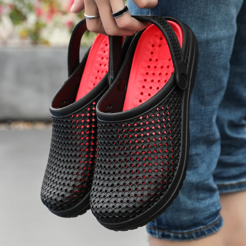 Туфли мужские дышащие Нескользящие медицинская обувь с отверстиями Рабочая для