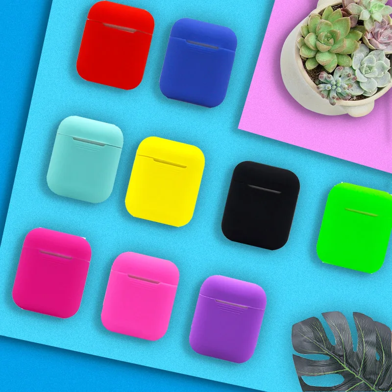 Силиконовый защитный чехол для Apple Airpods мягкий из ТПУ ультратонкий ударопрочный