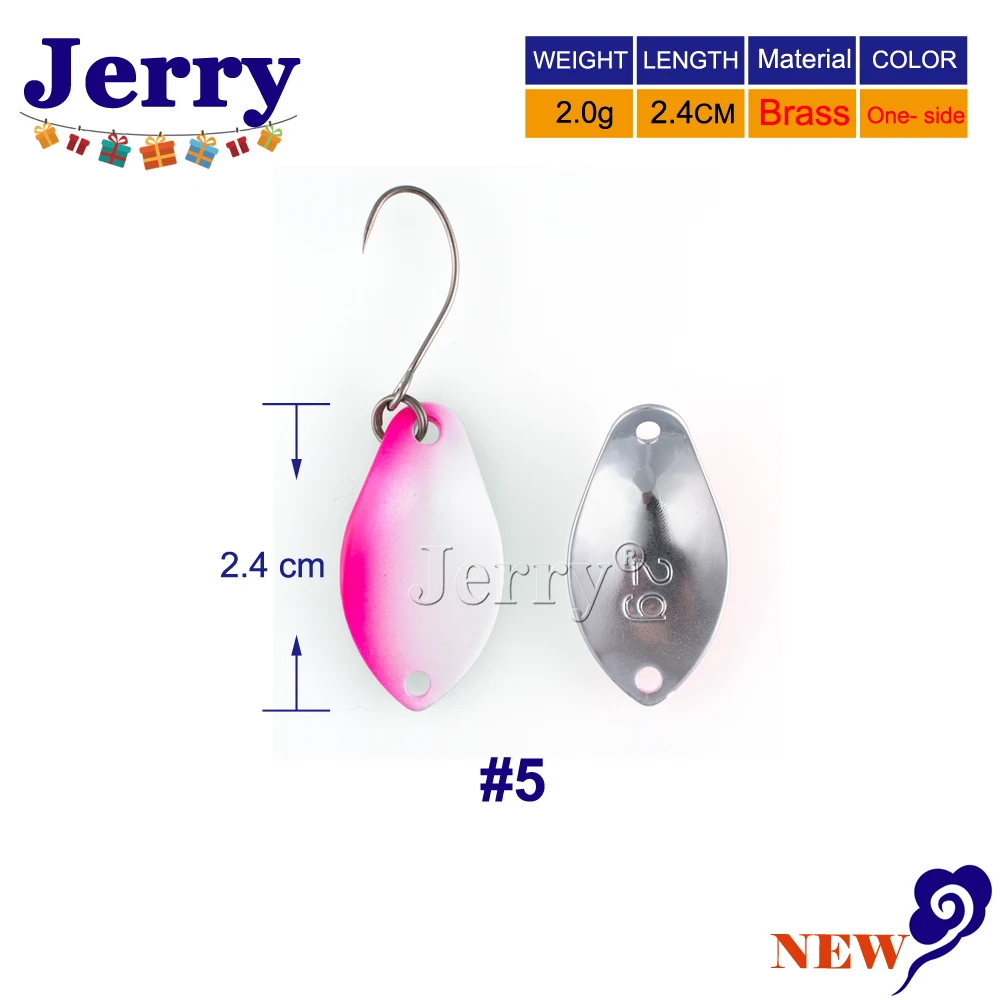 Jerry 2 г форель ложки латунные спиннинговые рыболовные ложки pesca микро металлические приманки зона форель рыбалка сверхлегкий