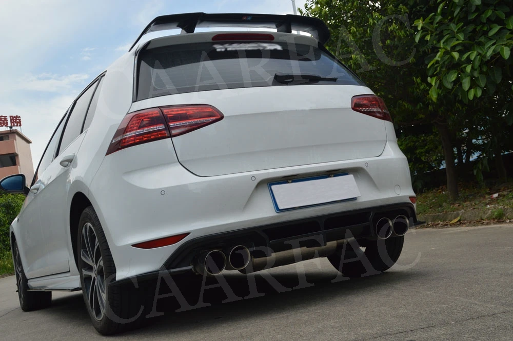 Карбоновый диффузор заднего бампера, спойлер для VW Volkswagen Golf 7 MK7 VII Rline Hatchback- FRP