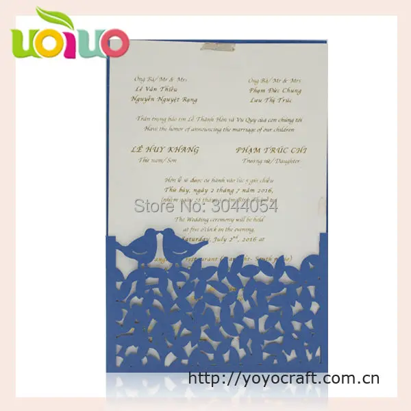 

Fashionable indian hindu laser cut wedding invitation cards love theme bird pocket wedding invitations with rsvp card