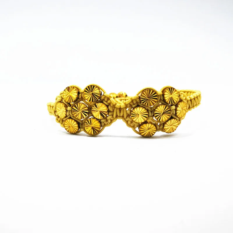 Модные женские туфли Jewelry цветок сливы Плетеный Браслеты флуоресцентный