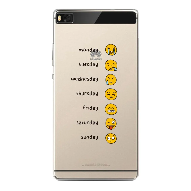 Мягкий Силиконовый ТПУ чехол для телефона huawei P10plus P8 P9lite honor 3c 4c 6a 7 8 9 5c смайлик