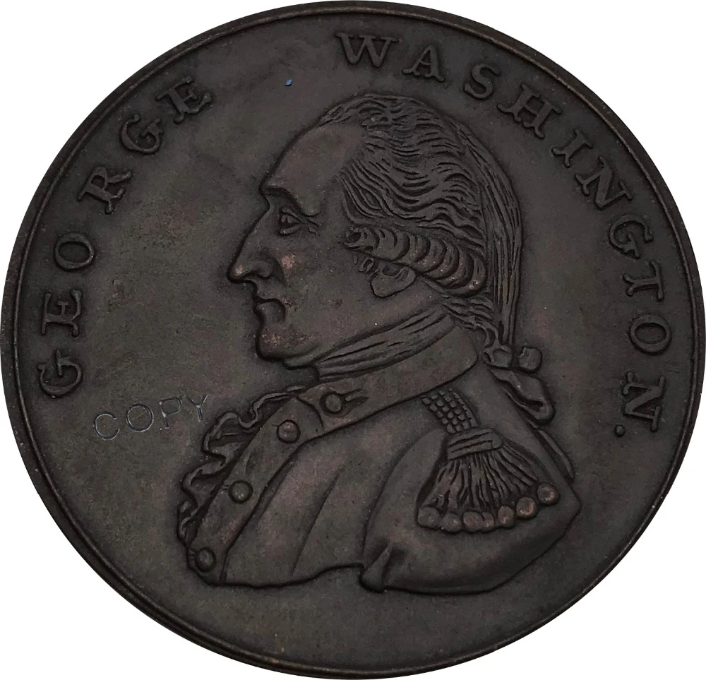 США 1795 Washington Liberty &amp Security Penny недатированные Бейкер красные медные копии монет |