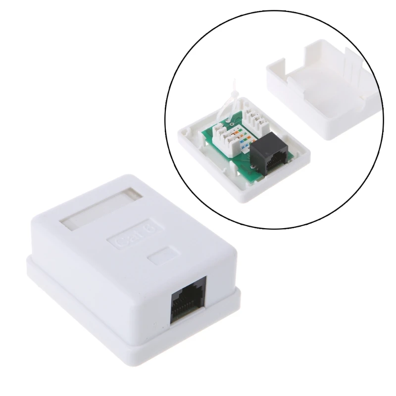 

Cat6 RJ45 8P8C UTP Unshielded Single Port Desktop Mount Box