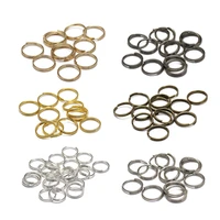200pcslot 5 6 7 8 10 12 14 mm open jump rings double loops gold color split rings connectors for jewelry making