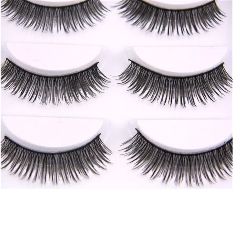 OutTop 5 Pair Natural Look False Eyelashes Beauty Maquiagem Synthetic Fiber Full Strip Lashes Voluminous P# | Красота и здоровье