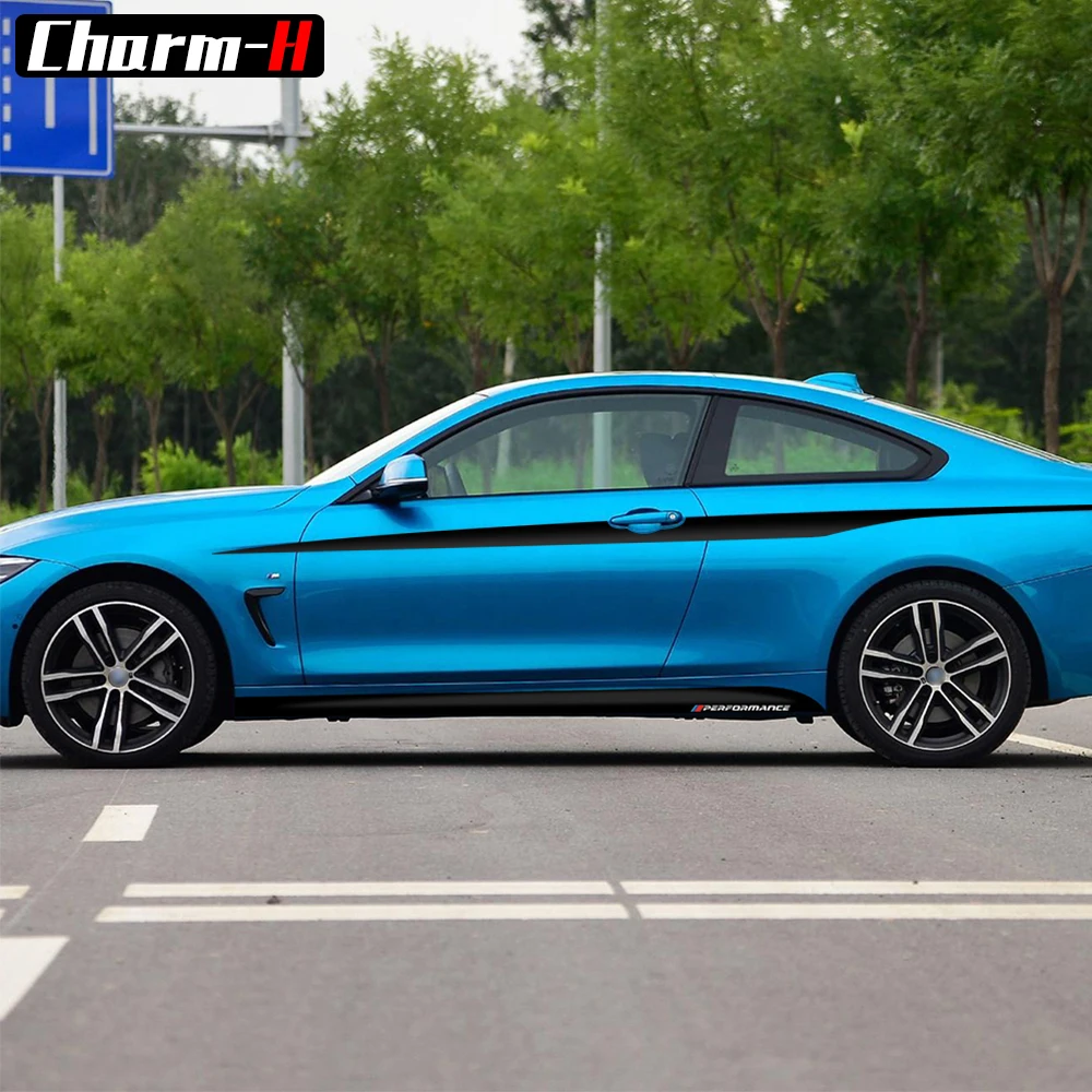 4 шт./компл. для M Performance наклейка на боковую юбку BMW серии F32 Coupe графические