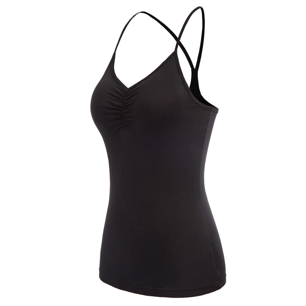 Винтажная Майка без рукавов для женщин с v-образным вырезом однотонная