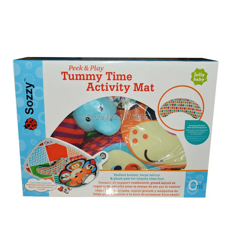 Забавный детский коврик 90 см для ползания игровой мягкий валик большой