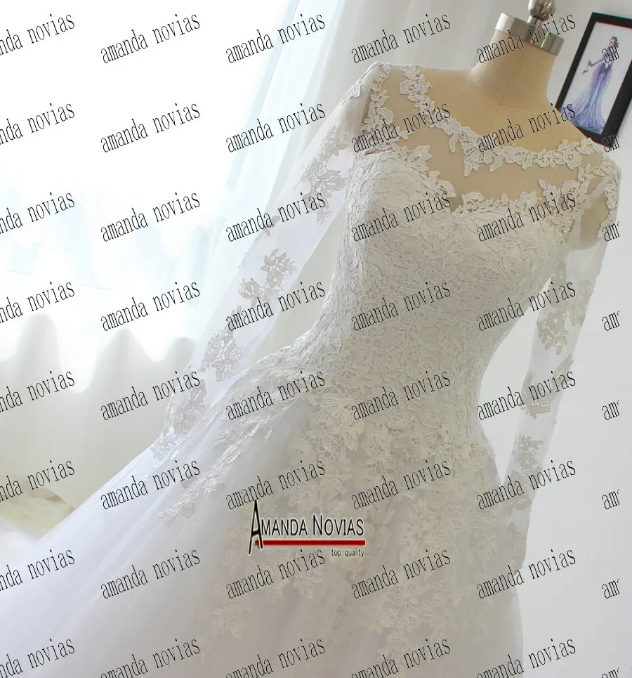 Аманда новиас новейшие кружевные аппликации просвечивающие Свадебные платья с