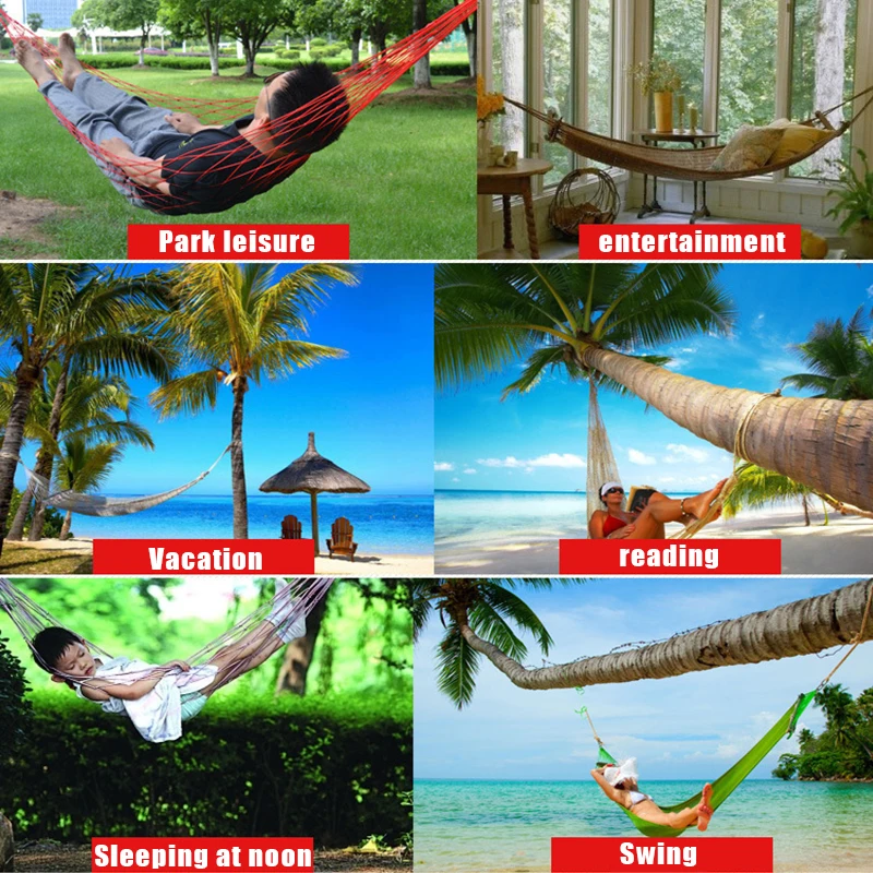 Портативный гамак для сада подвесная сетка сна hamaca путешествий на открытом