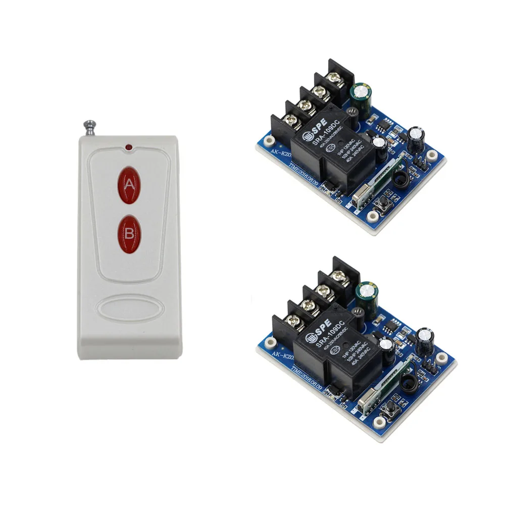Широкое напряжение DC12V 24V 36V 48V 1CH 30A реле RF беспроводной переключатель системы