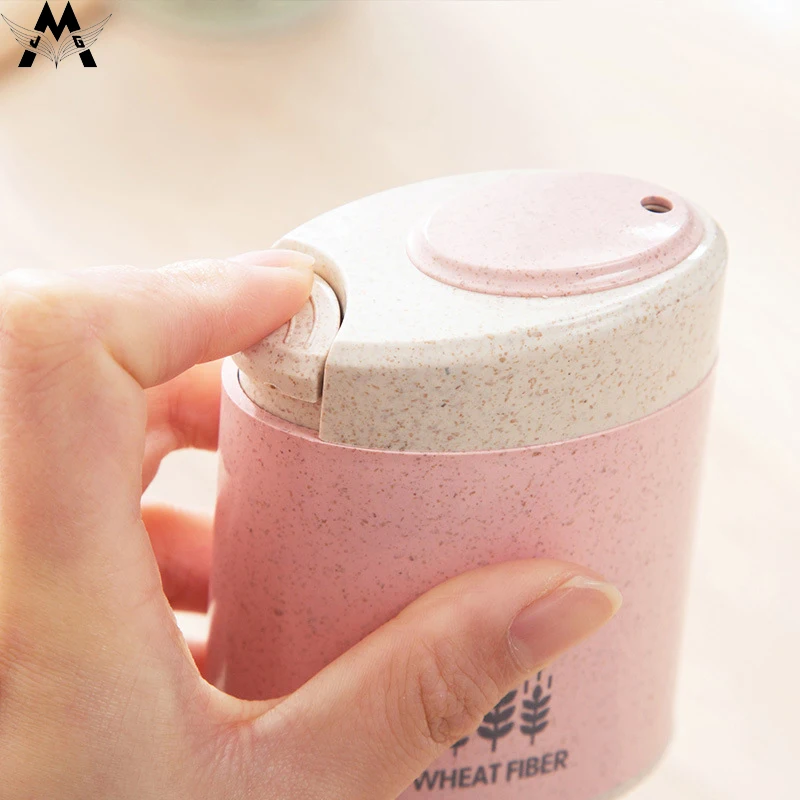 MeiJiaG Automatic Toothpick Holder Container Wheat Straw Household Table Storage Box Dispenser | Дом и сад