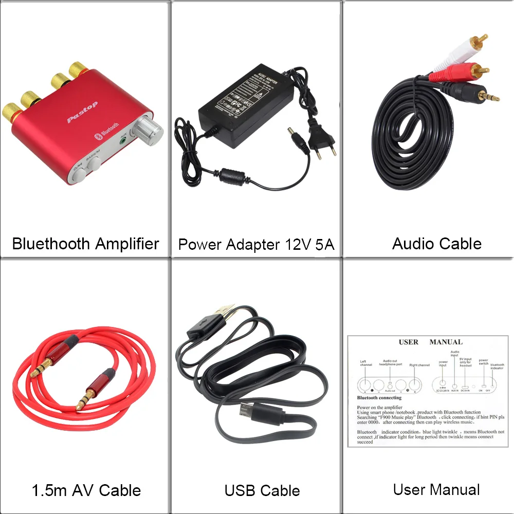 Lastest Hi Fi 100 Вт TPA3116 Мини Bluetooth 4 0 Цифровой усилитель домашний аудио приемник с 12 В 5A