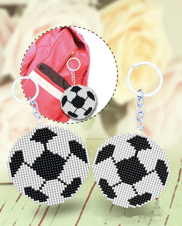 SMX-051 BC01 DIY Craft Stich Bead Cross Stitch Key Chain Accessories Stamped Needlework Embroidery Crafts Printed Cross-Stitching Kit - Цвет: SMX-051