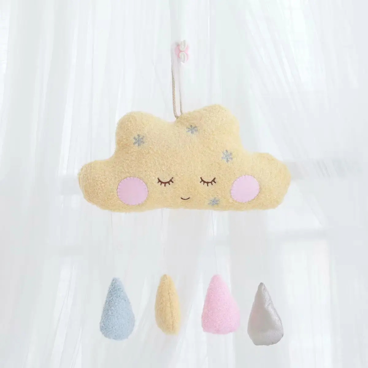 Cloud Yellow Лунная креативная Подушка, плюшевая игрушка, кукла для маленькой девочки, декор комнаты, плюшевое облако, на стену, для девочки, подарок на день рождения, 35*20 см - Цвет: Cloud Yellow