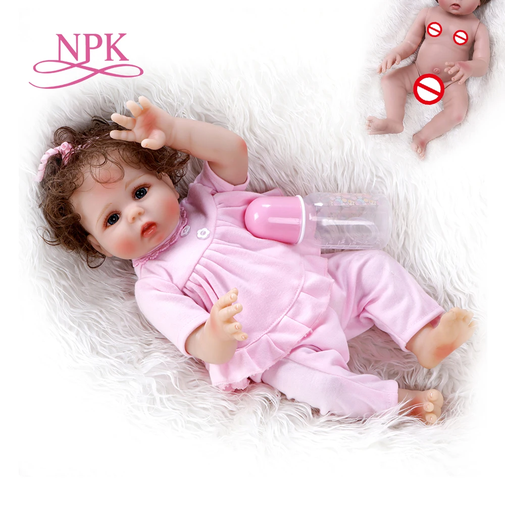Реалистичная игрушка для новорожденных npk48см Мягкая силиконовая купания в