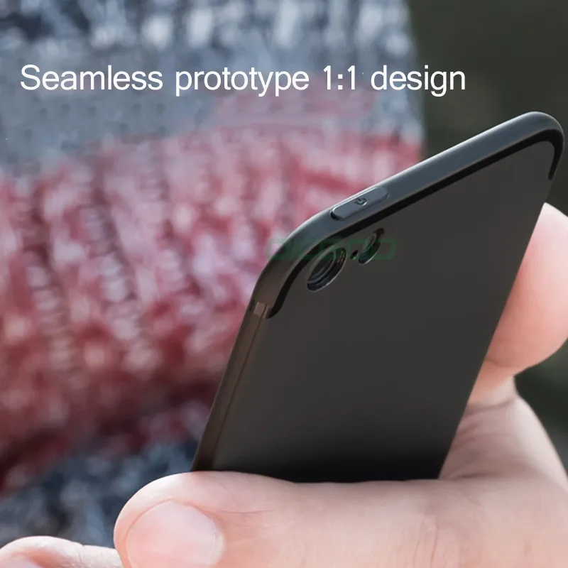 Роскошный силиконовый чехол OICGOO из ТПУ для iPhone 6 6s 7 Plus 5 5S SE s задняя Матовая Мягкая