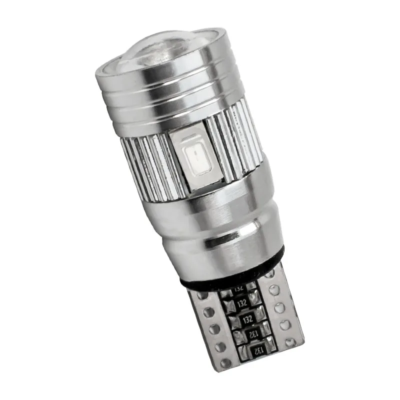 100 шт. T10 6 SMD 5630 светодиодный объектив проектора Canbus Error Free автомобильные