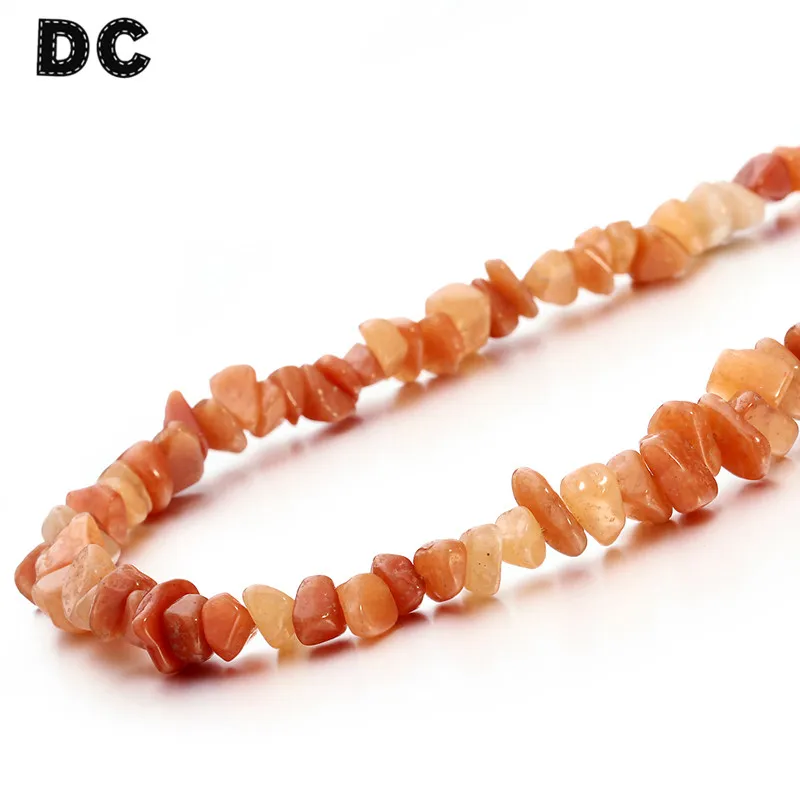 DC 80 см/нитка неправильной формы каменный Красный Авантюрин Натуральный камень