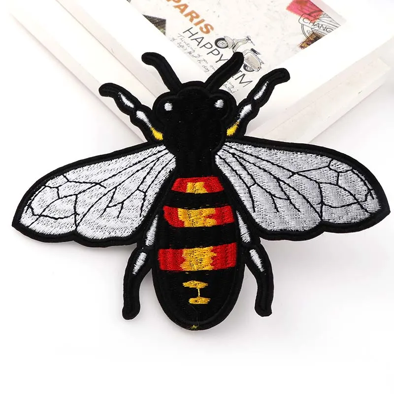 1 Pc Embroidery Bee Patches Mulity Iron On Punk Motif Applique DIY Clothes Accessory Stickers | Дом и сад