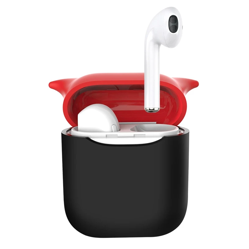 LINGCHEN матовый чехол для наушников Airpods с ремешком мягкий силиконовый демон Apple