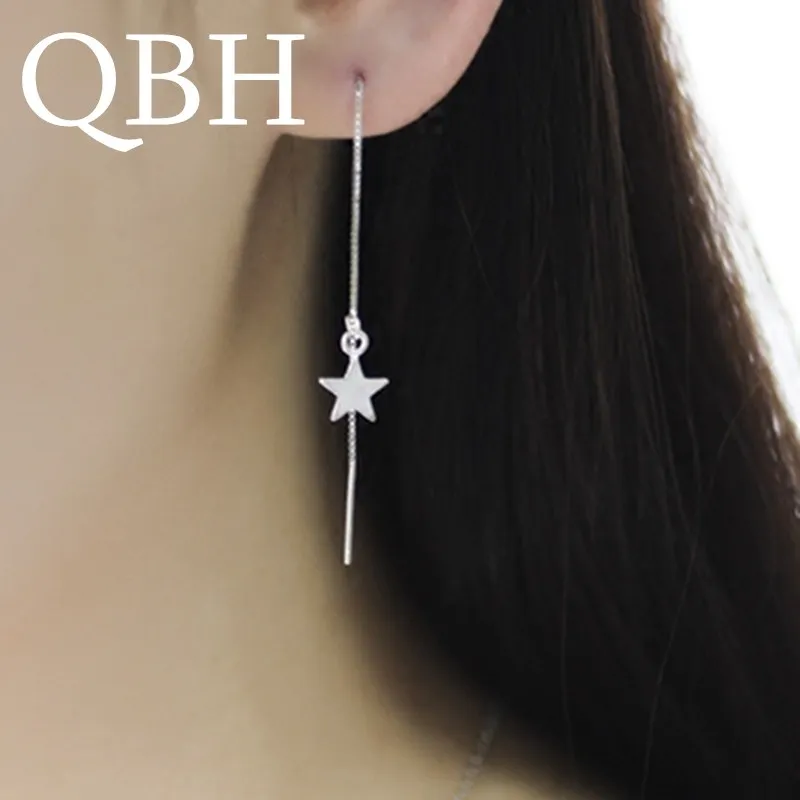 Женские Висячие серьги Boucles длинные висячие с цепочкой-звездой и кисточками