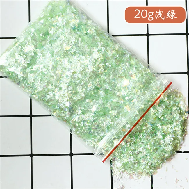 light green 20 г/пакет, бумага для наполнения слизи, сделай сам, ручная работа, кристальная глина, смесь грязи, наполнитель, аксессуар, слизи, украшение для наполнения - Цвет: light green