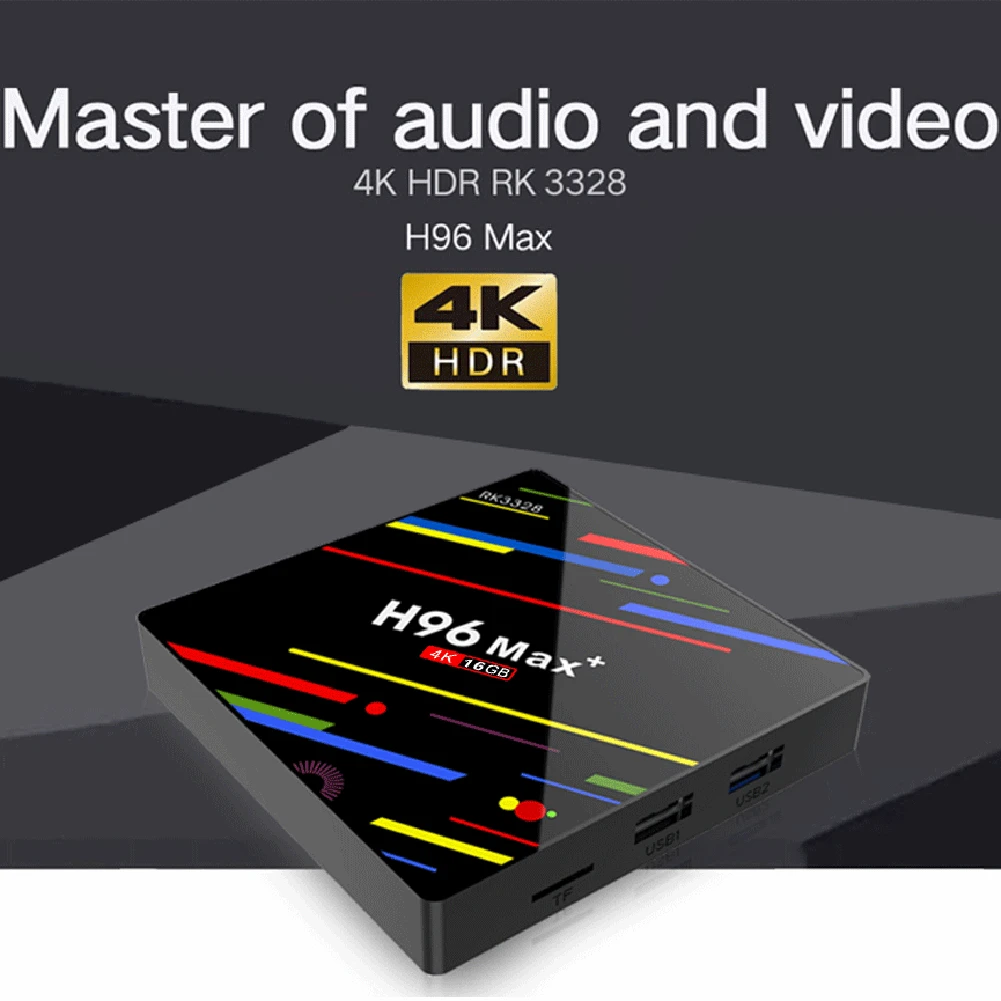 H96 MAX Plus Смарт ТВ приставка Android 9,0 ТВ приставка 4 Гб ОЗУ 32 ГБ/64 Гб ПЗУ Rockchip RK3328 4 к H.265 USB3.0 2,4 ГГц WiFi IP ТВ приставка