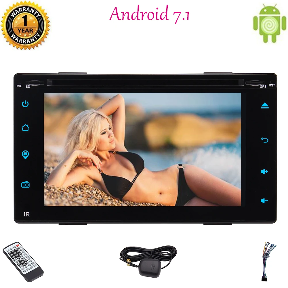 2 Din Android 7 1 универсальный автомобильный DVD плеер GPS навигация стерео FM RDS карта Wifi 4G